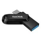 SanDisk Ultra Dual Drive, 128 GB, USB Type-A / USB Type-C, 3.2 Gen 1 (3.1 Gen 1), 150 MB/s, Tolattyú, Fekete, Ezüst