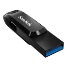 SanDisk Ultra Dual Drive, 128 GB, USB Type-A / USB Type-C, 3.2 Gen 1 (3.1 Gen 1), 150 MB/s, Tolattyú, Fekete, Ezüst