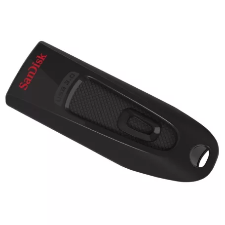 SanDisk Ultra, 64 GB, USB A típus, 3.2 Gen 1 (3.1 Gen 1), 100 MB/s, Tolattyú, Fekete