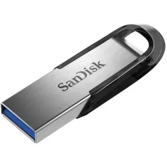   SanDisk Ultra Flair, 32 GB, USB A típus, 3.2 Gen 1 (3.1 Gen 1), 150 MB/s, Kupak nélküli, Fekete, Rozsdamentes acél