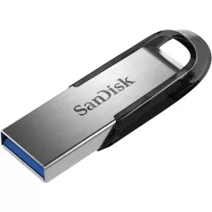   SanDisk Ultra Flair, 64 GB, USB A típus, 3.2 Gen 1 (3.1 Gen 1), 150 MB/s, Kupak nélküli, Fekete, Ezüst