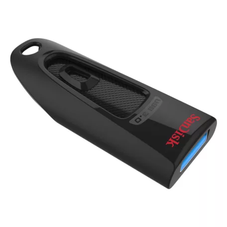 SanDisk Ultra, 256 GB, USB A típus, 3.2 Gen 1 (3.1 Gen 1), 100 MB/s, Tolattyú, Fekete