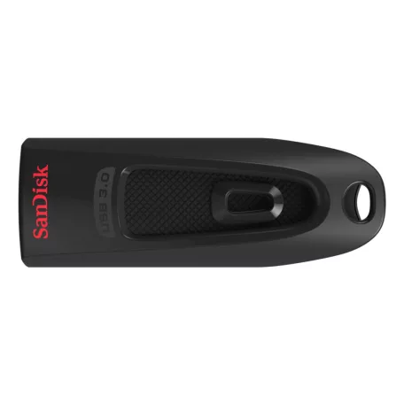 SanDisk Ultra, 256 GB, USB A típus, 3.2 Gen 1 (3.1 Gen 1), 100 MB/s, Tolattyú, Fekete