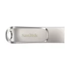 SanDisk Ultra Dual Drive Luxe, 256 GB, USB Type-A / USB Type-C, 3.2 Gen 1 (3.1 Gen 1), 150 MB/s, Forgó, Rozsdamentes acél