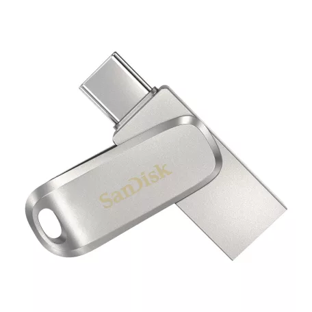 SanDisk Ultra Dual Drive Luxe, 512 GB, USB Type-A / USB Type-C, 3.2 Gen 1 (3.1 Gen 1), 150 MB/s, Forgó, Rozsdamentes acél