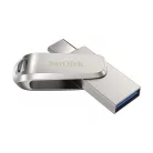 SanDisk Ultra Dual Drive Luxe, 512 GB, USB Type-A / USB Type-C, 3.2 Gen 1 (3.1 Gen 1), 150 MB/s, Forgó, Rozsdamentes acél