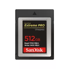   SanDisk SDCFE-512G-GN4NN, 512 GB, CFexpress, 1700 MB/s, 1400 MB/s, Fekete