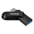 SanDisk Ultra Dual Drive Go, 512 GB, USB Type-A / USB Type-C, 3.2 Gen 1 (3.1 Gen 1), 150 MB/s, Forgó, Fekete