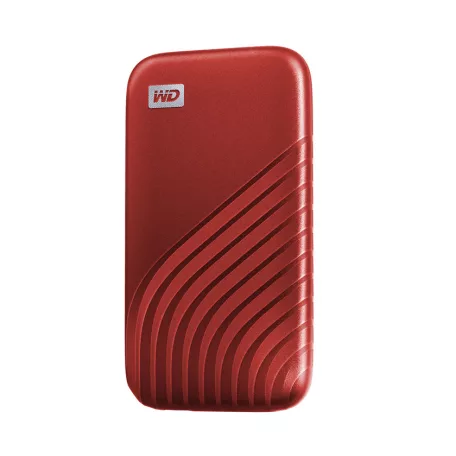 Western Digital My Passport, 1 TB, USB C-típus, 3.2 Gen 2 (3.1 Gen 2), 1050 MB/s, Jelszavas védelem, Vörös