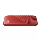 Western Digital My Passport, 1 TB, USB C-típus, 3.2 Gen 2 (3.1 Gen 2), 1050 MB/s, Jelszavas védelem, Vörös