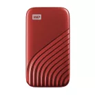 Western Digital My Passport, 1 TB, USB C-típus, 3.2 Gen 2 (3.1 Gen 2), 1050 MB/s, Jelszavas védelem, Vörös