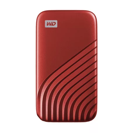 Western Digital My Passport, 2 TB, USB C-típus, 3.2 Gen 2 (3.1 Gen 2), 1050 MB/s, Jelszavas védelem, Vörös