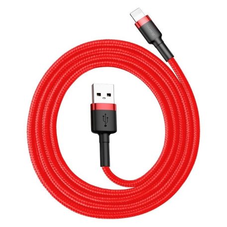 Baseus Cafule 2.4A Lightning USB-kábel, 1 m (piros)