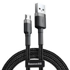   Baseus Cafule USB-Micro-USB kábel, 0.5m, 2.4A  (szürke-fekete)