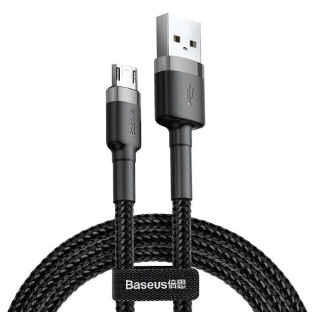 Baseus Cafule USB-Micro-USB kábel, 1m, 2.4A (szürke-fekete)