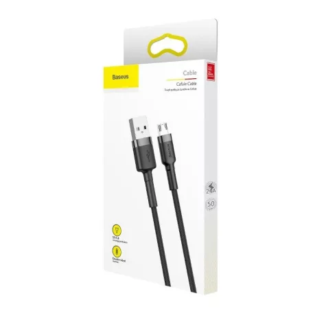 Baseus Cafule USB-Micro-USB kábel, 1m, 2.4A (szürke-fekete)