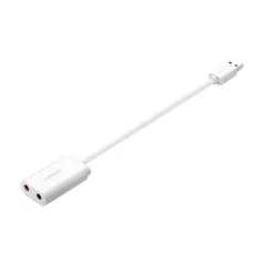 UGREEN US205 USB külső hangkártya adapter, 15cm (fehér)