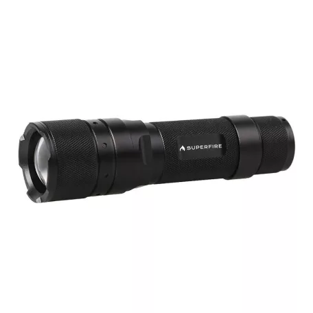 Zseblámpa Superfire F3-L2 – 570 lm, 260 m, 5 mód, zoom funkció