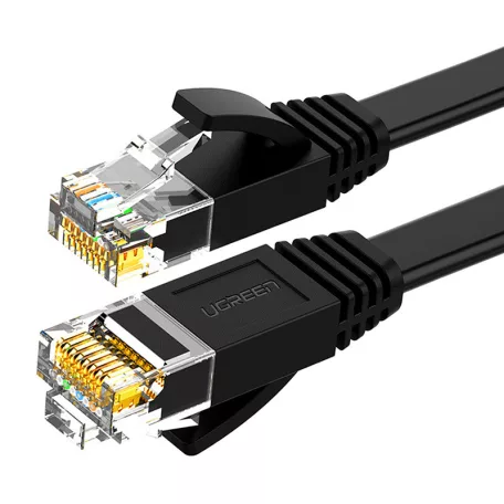 UGREEN Ethernet RJ45 Rounded Network Cable, Cat.6, UTP, 1m (Black)