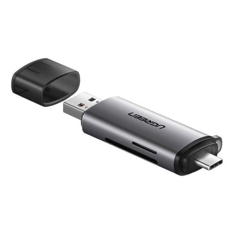 UGREEN USB + USB-C adapter SD + microSD kártyaolvasó (szürke)