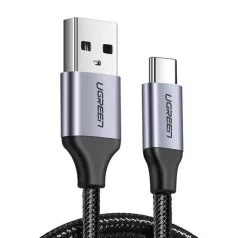   UGREEN USB - USB-C QC3.0 kábel, 1,5 m (alumínium dugóval, fekete)