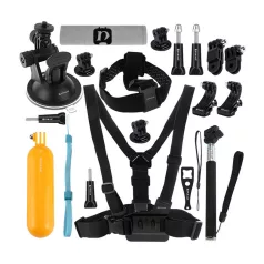   Puluz 20 darabos tartozékkészlet sportkamerákhoz (beleértve az Osmo Action 5 Pro-t, Insta360 Ace Pro 2-t) PKT18