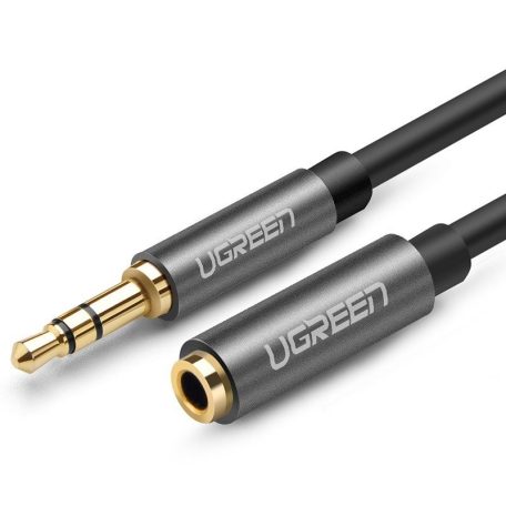AUX UGREEN audio hosszabbító kábel 3,5 mm-es jack kábel, 3 m (fekete)