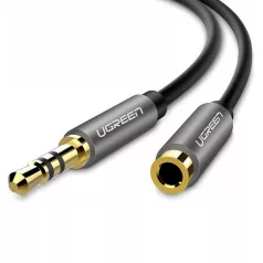   UGREEN AUX audio hosszabbító kábel 3,5 mm-es jack kábel, 3 m (fekete)