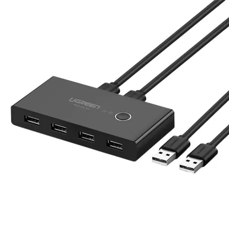UGREEN USB 2.0 2x4 KVM switch (fekete)