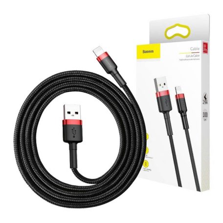 Baseus Cafule USB-Lightning kábel, 2A, 3m (fekete-piros)