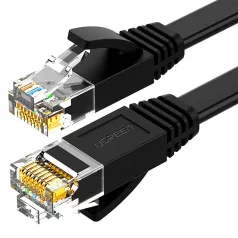 UGREEN Ethernet RJ45 lapos kábel, Cat.6, UTP, 3m (fekete)