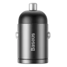 Baseus Tiny Star USB-C mini autós töltő, QC 4.0+, PD, 30 W (szürke)