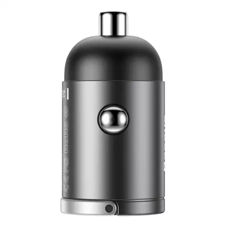 Baseus Tiny Star USB-C mini autós töltő, QC 4.0+, PD, 30 W (szürke)