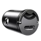 Baseus Tiny Star USB-C mini autós töltő, QC 4.0+, PD, 30 W (szürke)