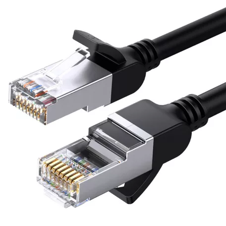 UGREEN Ethernet RJ45 lapos hálózati kábel fém csatlakozókkal, Cat.6, UTP, 5m (fekete)
