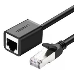   UGREEN Ethernet hosszabbító kábel RJ45, Cat. 6, FTP, fém dugóval 0,5m (fekete)