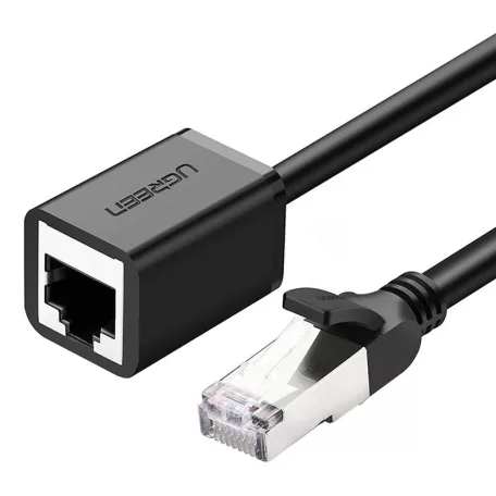 UGREEN Ethernet hosszabbító kábel RJ45, Cat. 6, FTP, fém dugóval, 2m (fekete)