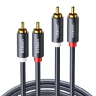 UGREEN AV104 2RCA - 2RCA kábel, 1m (fekete)