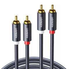 UGREEN AV104 2RCA - 2RCA kábel, 1m (fekete)