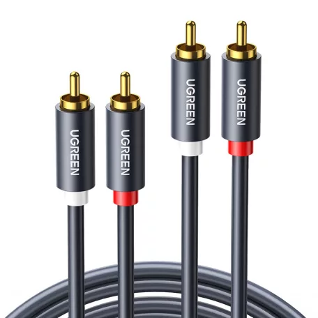 UGREEN AV104 2RCA - 2RCA kábel, 1m (fekete)