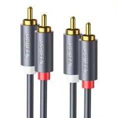 UGREEN AV104 2RCA - 2RCA kábel, 1m (fekete)