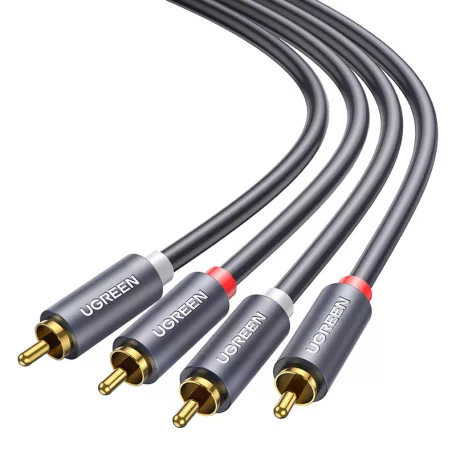 UGREEN AV104 2RCA - 2RCA kábel, 1m (fekete)