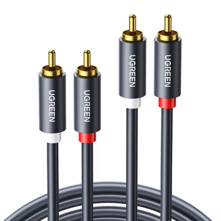 UGREEN 2RCA-2RCA kábel, 3m (fekete)