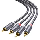 UGREEN 2RCA-2RCA kábel, 3m (fekete)