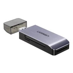   UGREEN 4 az 1-ben USB adapter SD + microSD kártyaolvasó (ezüst)