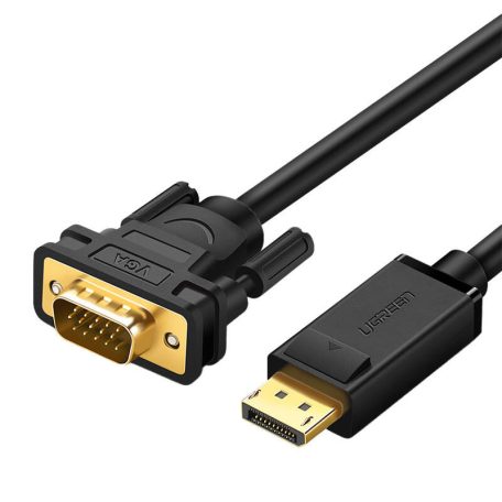 UGREEN DP105 DisplayPort-VGA kábel, FullHD, egyirányú, 1,5 m (fekete)