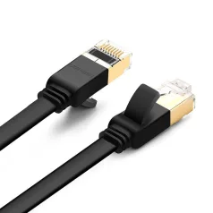   UGREEN NW106 Ethernet RJ45 lapos hálózati kábel, Cat.7, STP, 0,5 m (fekete)
