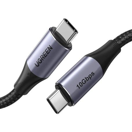 UGREEN US355 USB-C 3.1 Gen.2 kábel ,PD 3.1, 5A, 100W, 4K, 10Gbps, 1m (fekete)