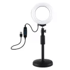 LED Puluz gyűrűs lámpa állítható állvánnyal PU391