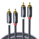 UGREEN 2RCA - 2RCA kábel, 5m (fekete)
